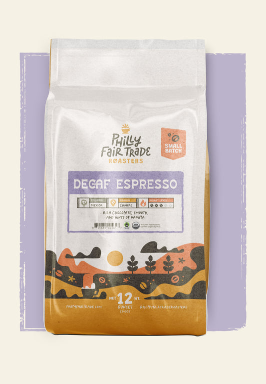 Decaf Espresso Coffee (Organic, Fairtrade, Mountain Water Process Decaf)