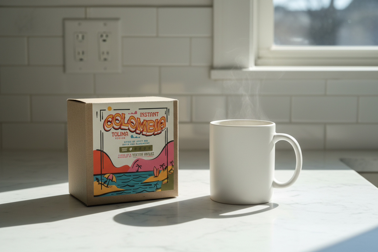 Colombia Instant Coffee Kitchen Scene