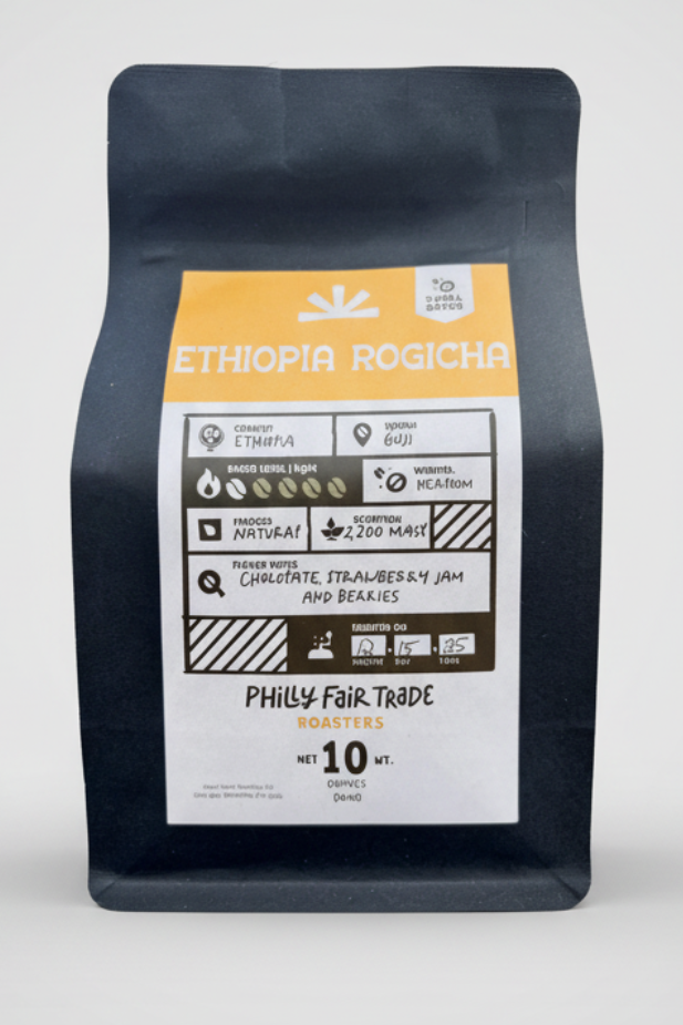 Ethiopia Rogicha Coffee - Portrait Format