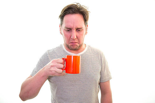 Bitter coffee face taste