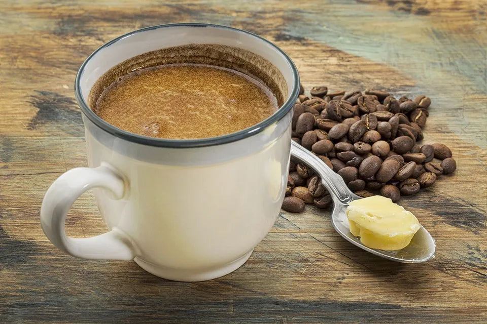 Butter, coffee, coffee beans