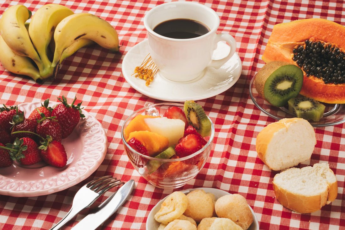 Coffee, fruits, picnic