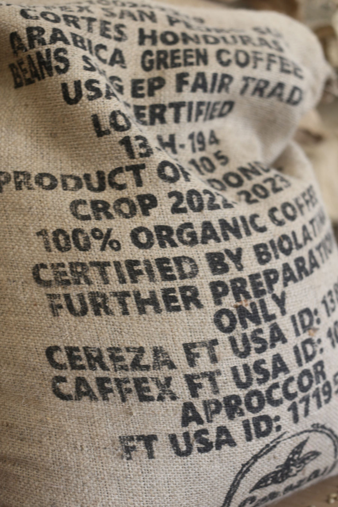 A bag of organic coffee by philly fair trade roasters