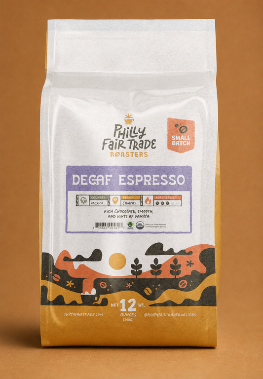 Decaf Espresso Coffee (Organic, Fairtrade, Mountain Water Process Decaf)