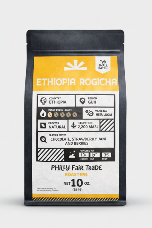 Ethiopia Rogicha Coffee - Portrait Format