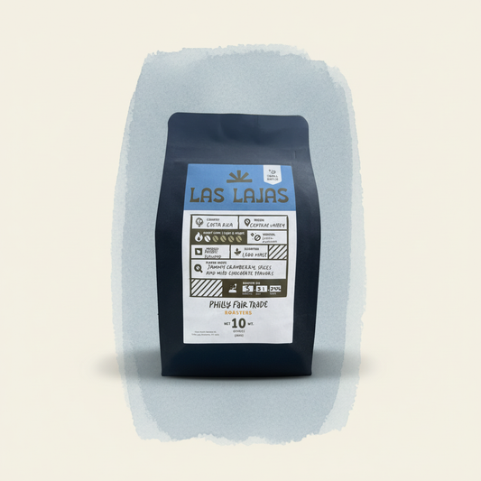 Las Lajas – Cream Background with Blue Streak